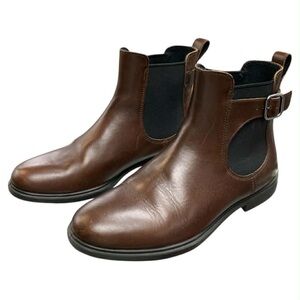 Ecco Brown Leather Ankle Boots S6.5
